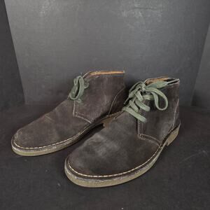 Bass Todd Olive Suede Desert Boots Chukka Olive Laces Mens Sz 9.5M